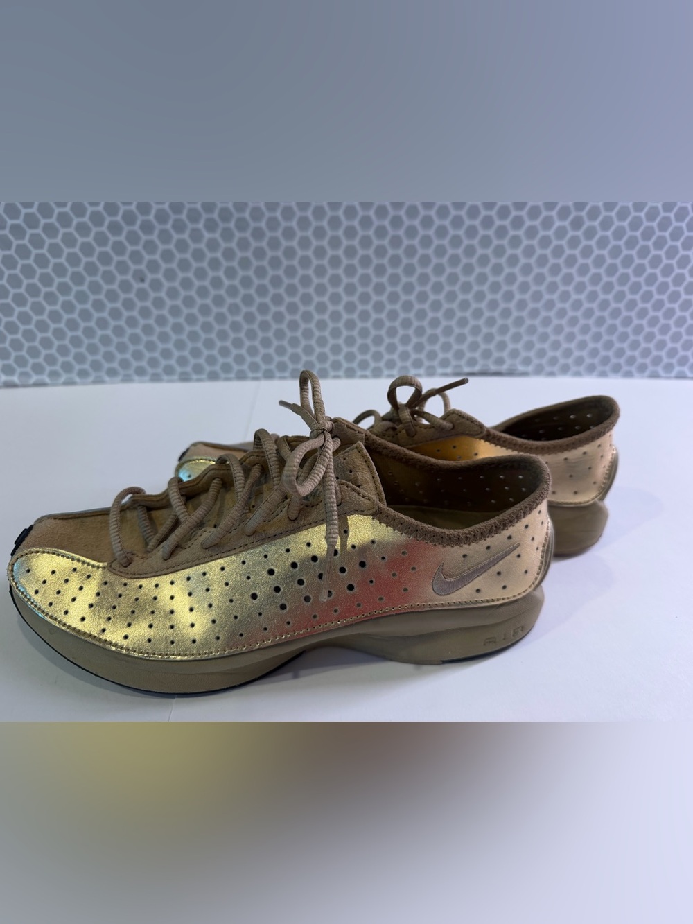 Nike Women’s Superfly Metallic Gold Lace-Up Sneakers
